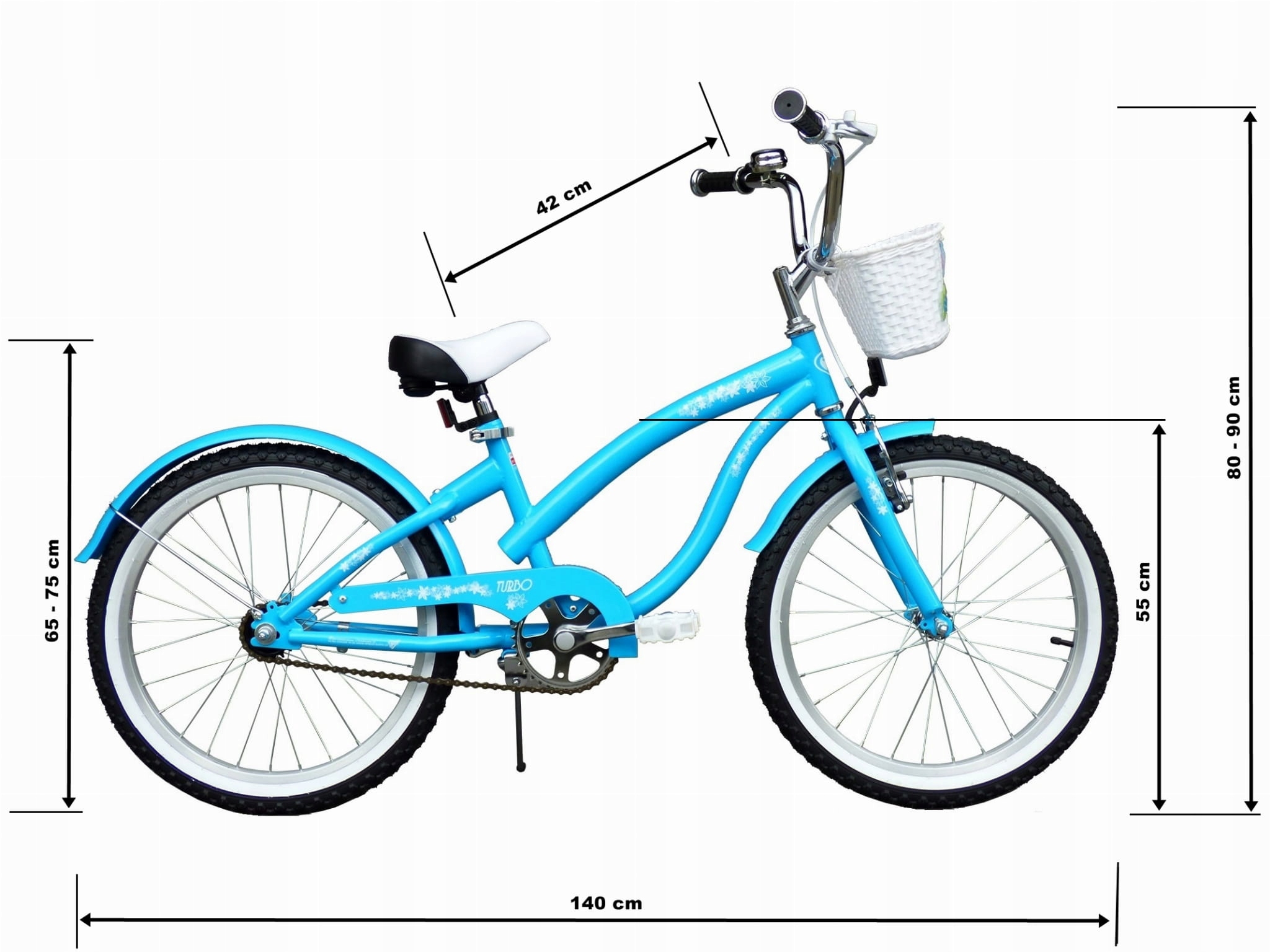 Rower dla Dziewczynki z Koszykiem 5 Lat Różowy 20" Cali BMX CRUISER Różowy Kolor różowy