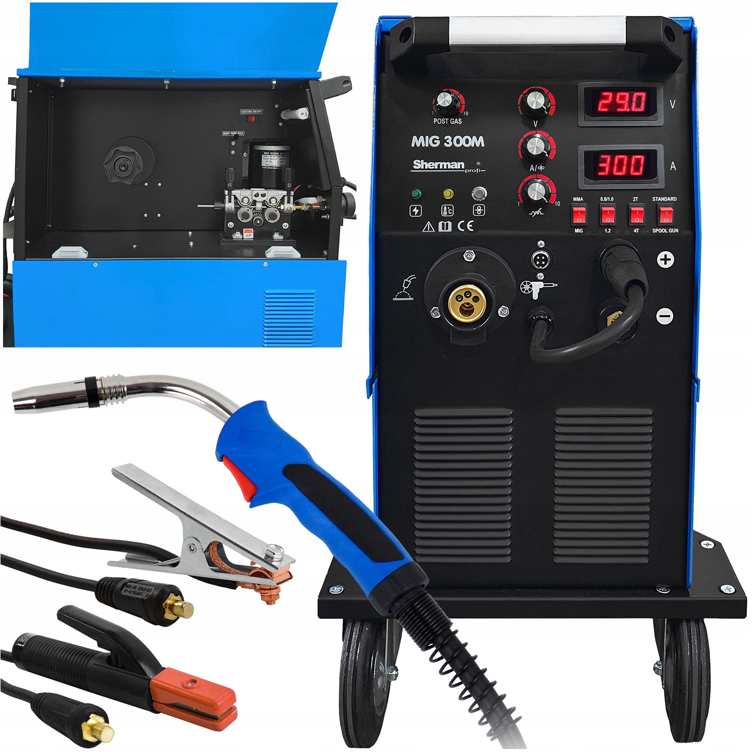 SPAWARKA MIGOMAT MIG MAG Sherman MMA 300A IGBT 300M półautomat