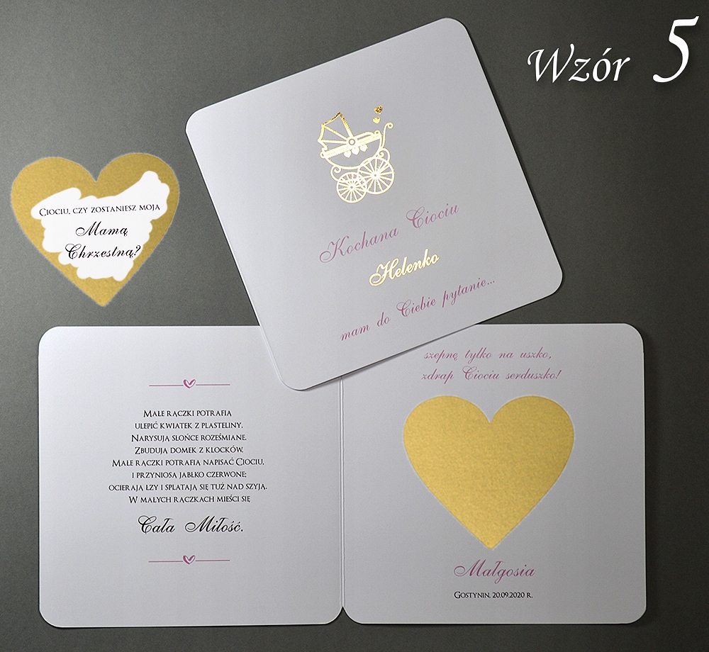 Prośba Pytanie dla Matki Chrzestnej - Zostaniesz Chrzestną PERSONALIZOWANA Rodzaj chrzest