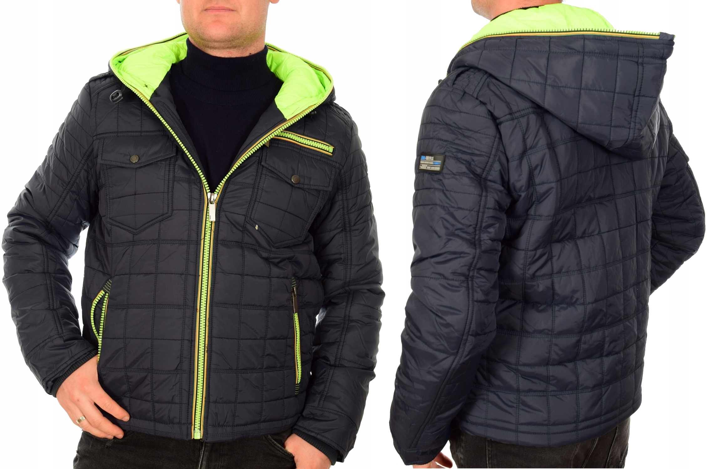 Zimní Bunda Pánská AH55179Z Zateplená Péřová 2XL