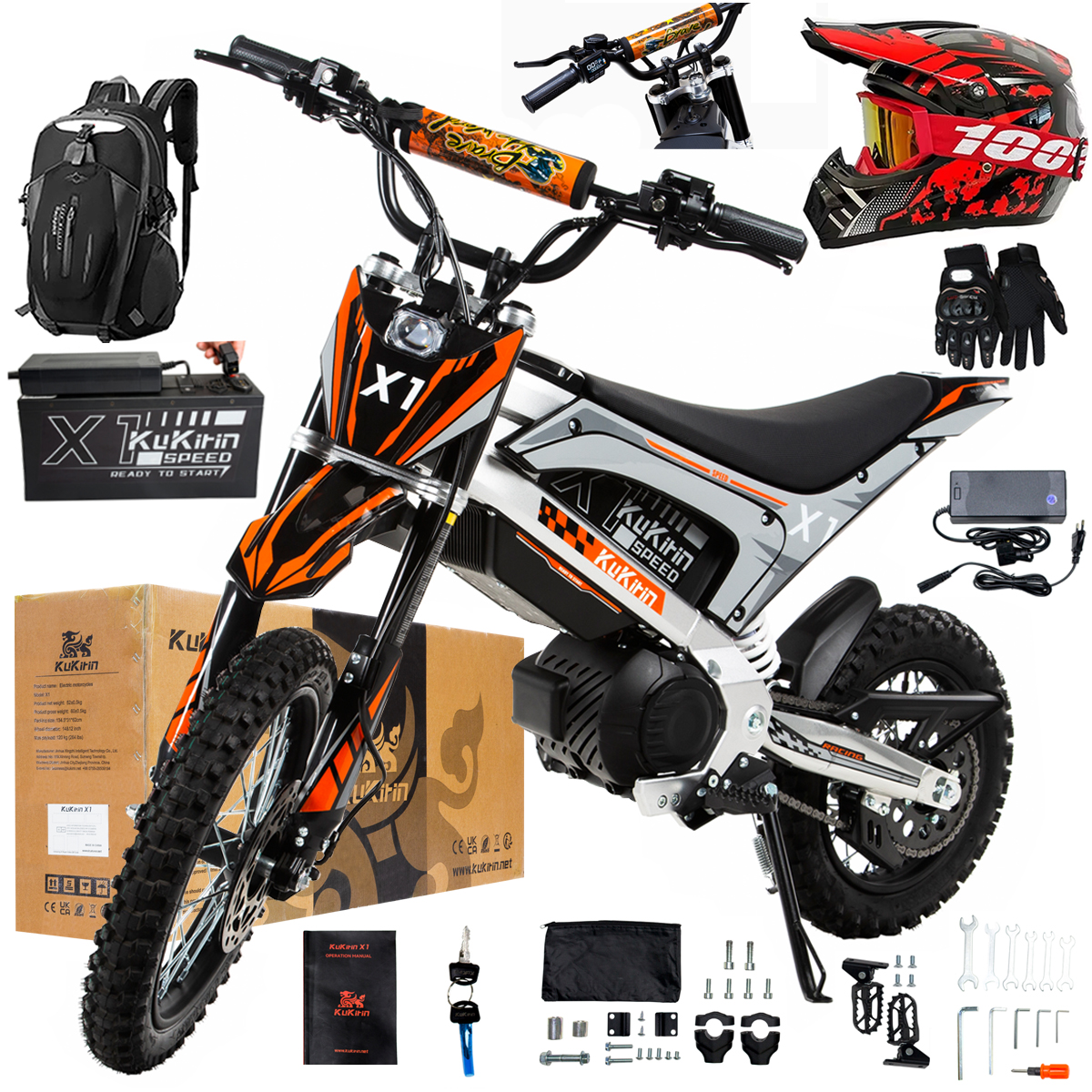 Kukirin X1 2026 Nové terénní elektrické vozidlo 2000W50KM/H 48V20.8Ah 14''