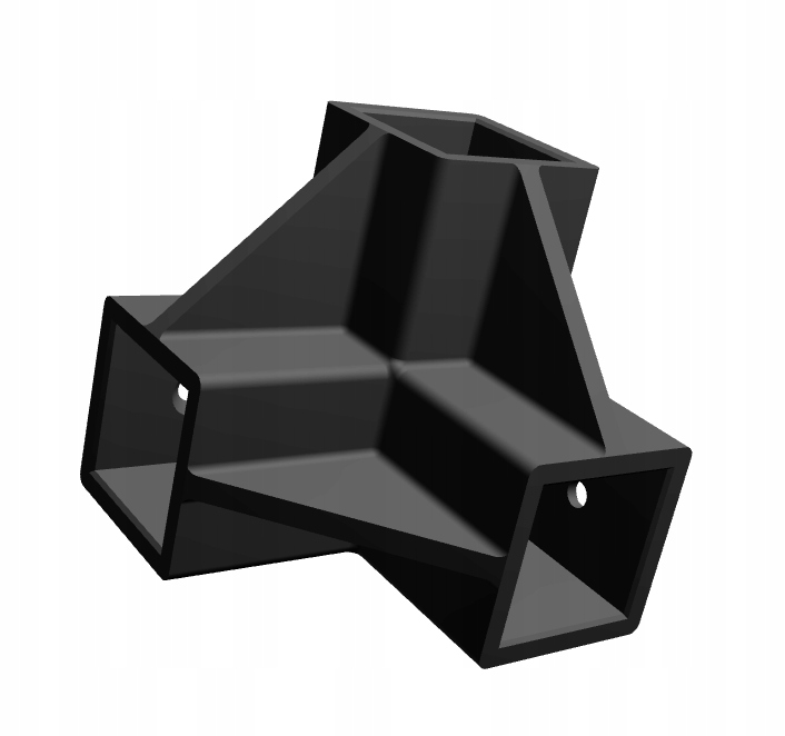 Łącznik narożny do kantówek 20x20mm czarny