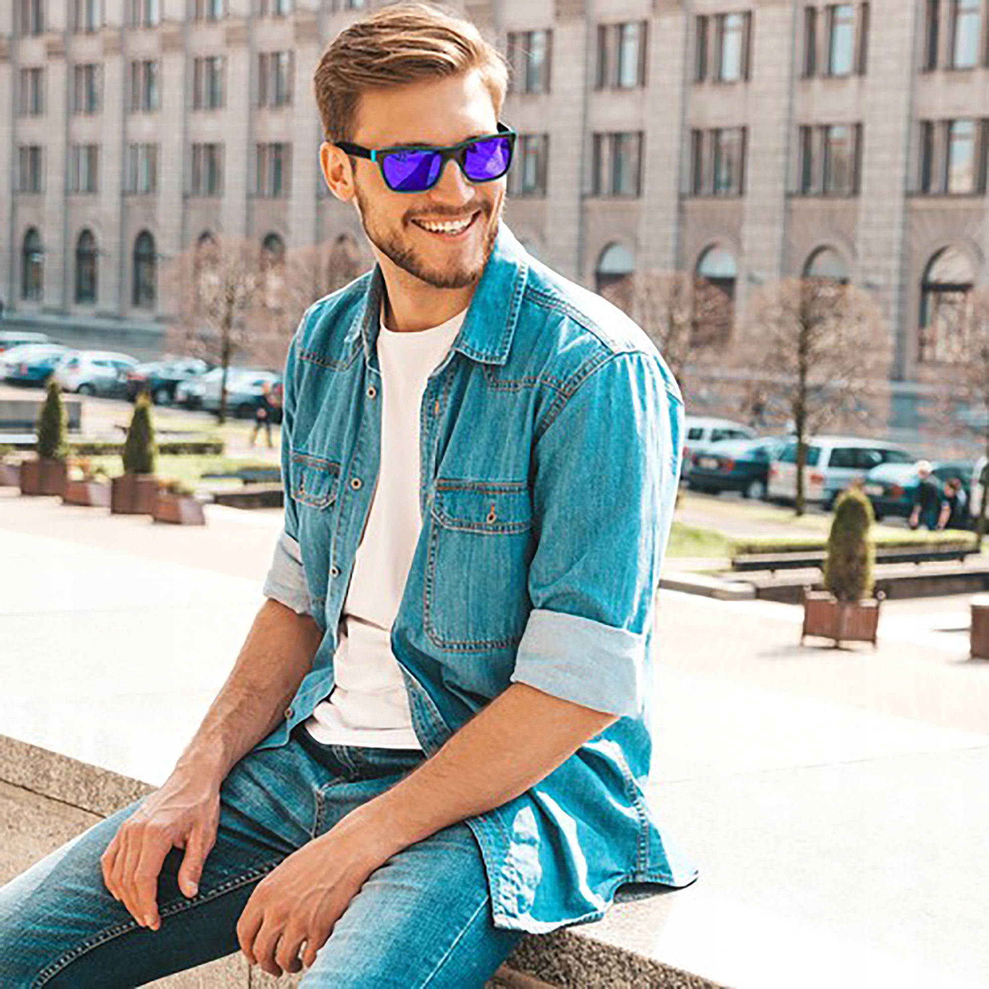 OKULARY PRZECIWSŁOCZNE MĘSKIE Z POLARYZACJĄ UV + ETUI + ŚCIERECZKA GRATIS Płeć mężczyzna