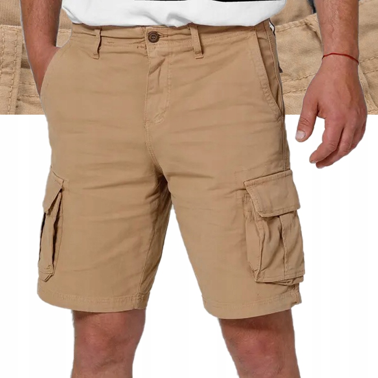 Męskie Szorty Bojówki Pitbull Jackal Bawełniane Krótkie Spodenki Kieszenie