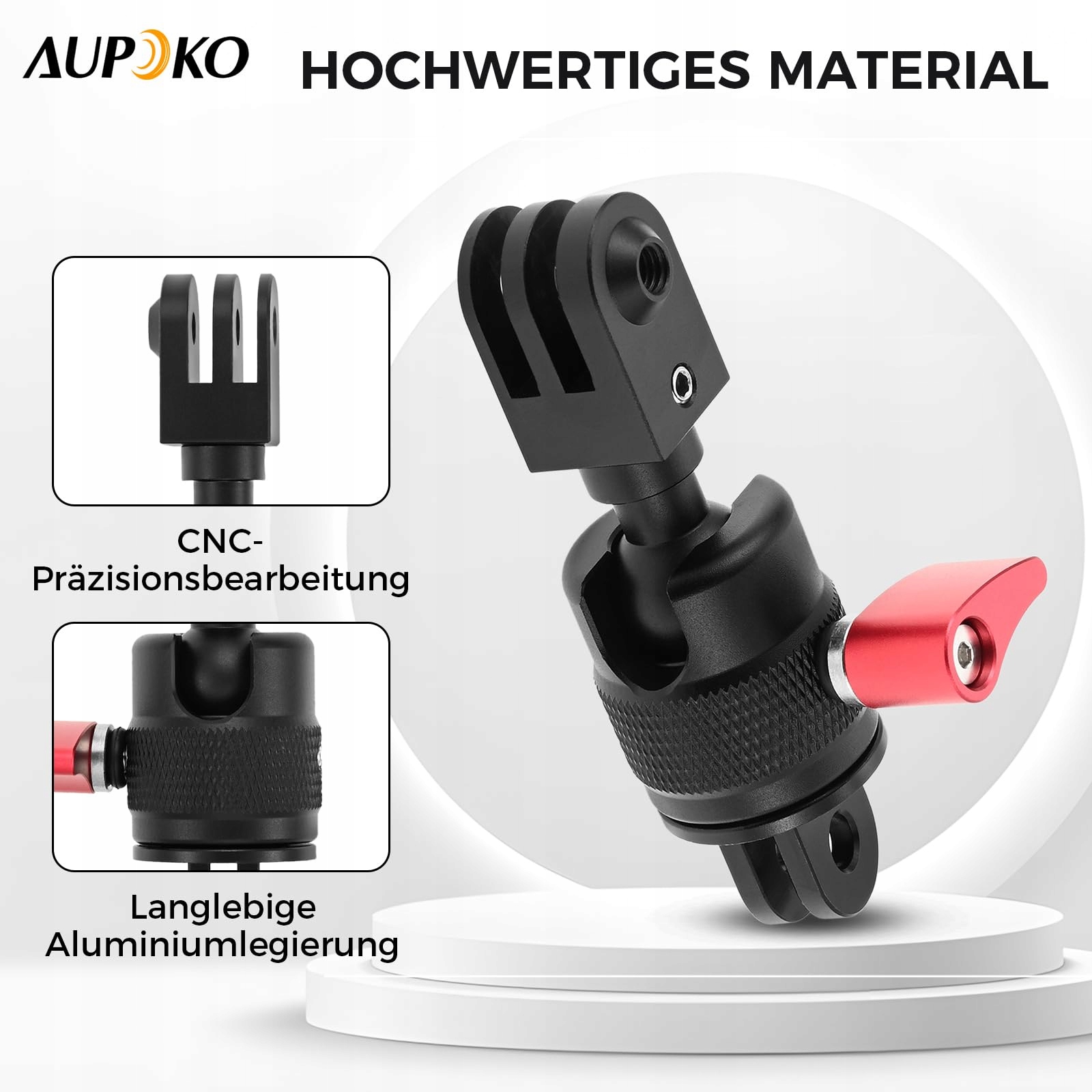 Adapter 360 Stopni Do Kamer Sportowych Aluminiowy Regulowany Mocny Aupoko — miniatura 2