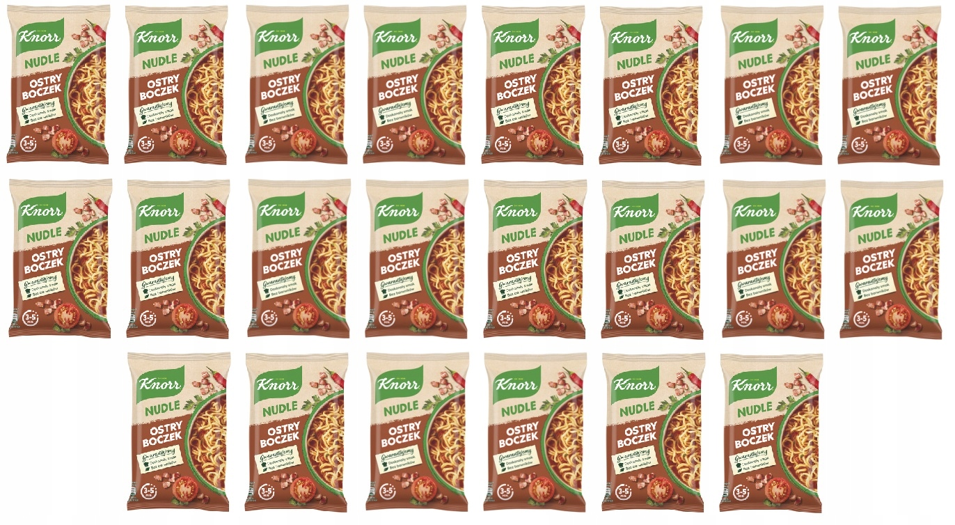 22x 63g Knorr Nudle Ostry Boczek Karton