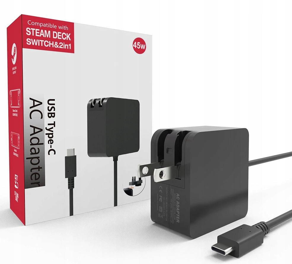 Napájecí Nabíječka Gan Solution pro Steam Deck Ns Switch /Switch Oled 45W Eu