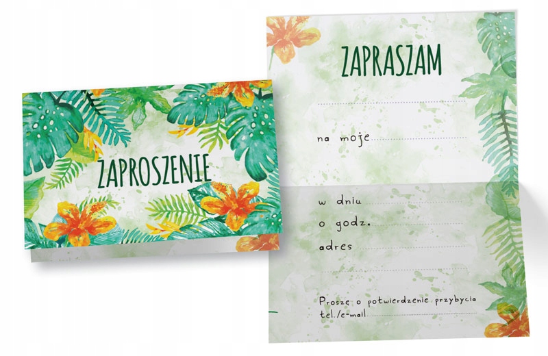 

Zaproszenie ZZ-074 Ogólne egzotyczne kwiaty