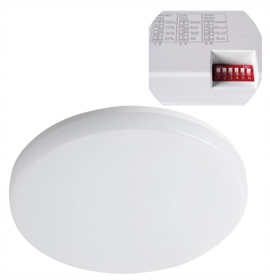 stropní svítidlo Led s Pohybovým Čidlem 24W Bílá Neutrální Kanlux