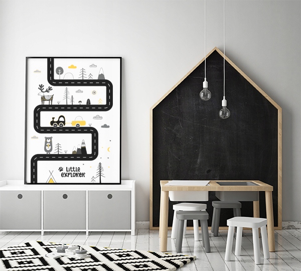 Plakat skandynawski dla chłopca, format 30x40 Płeć chłopcy