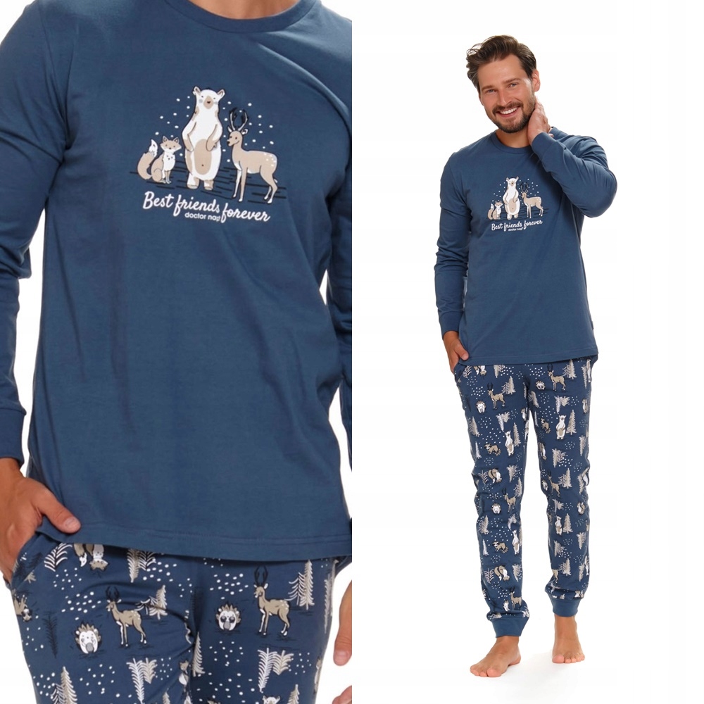 Pánské pyžamo Doctor Nap 4329 XL 50 Tmavě modrá