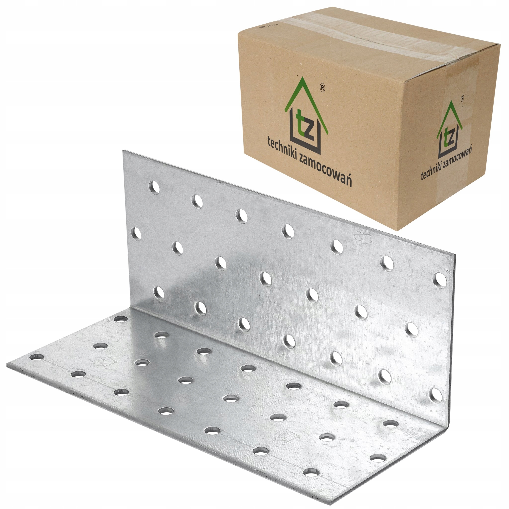 Perforované oceľové uholníky 60x60x140 x 2 mm 50 ks montážne KM21