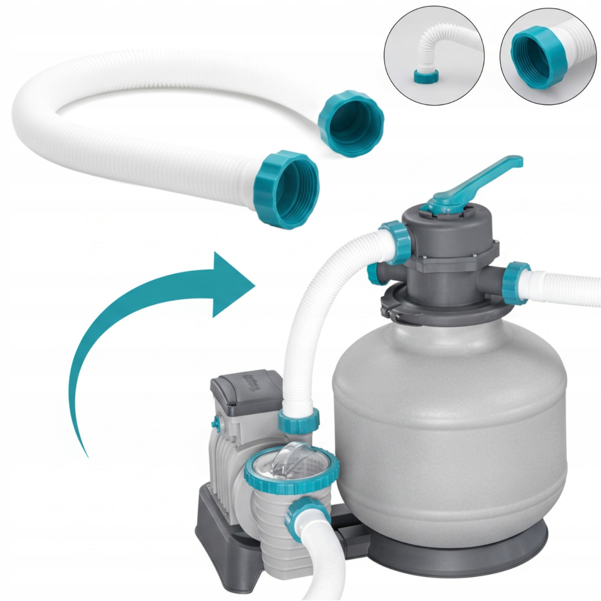 Hadicová spojka krátkého spojování motoru nádrže pískového čerpadla Bestway 0,4 m