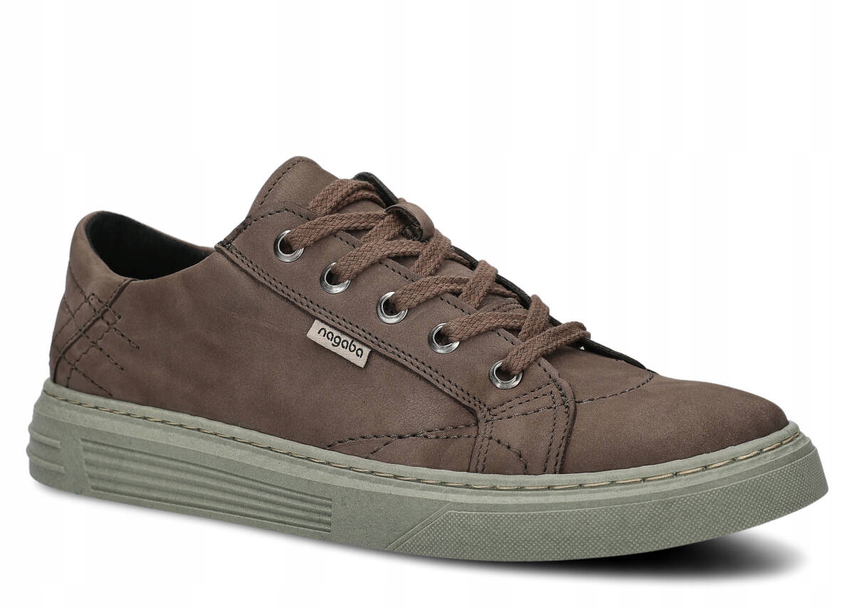 Pánské Kožené Polobotky Olivové Nagaba 412 Pohodlné, Polské 42