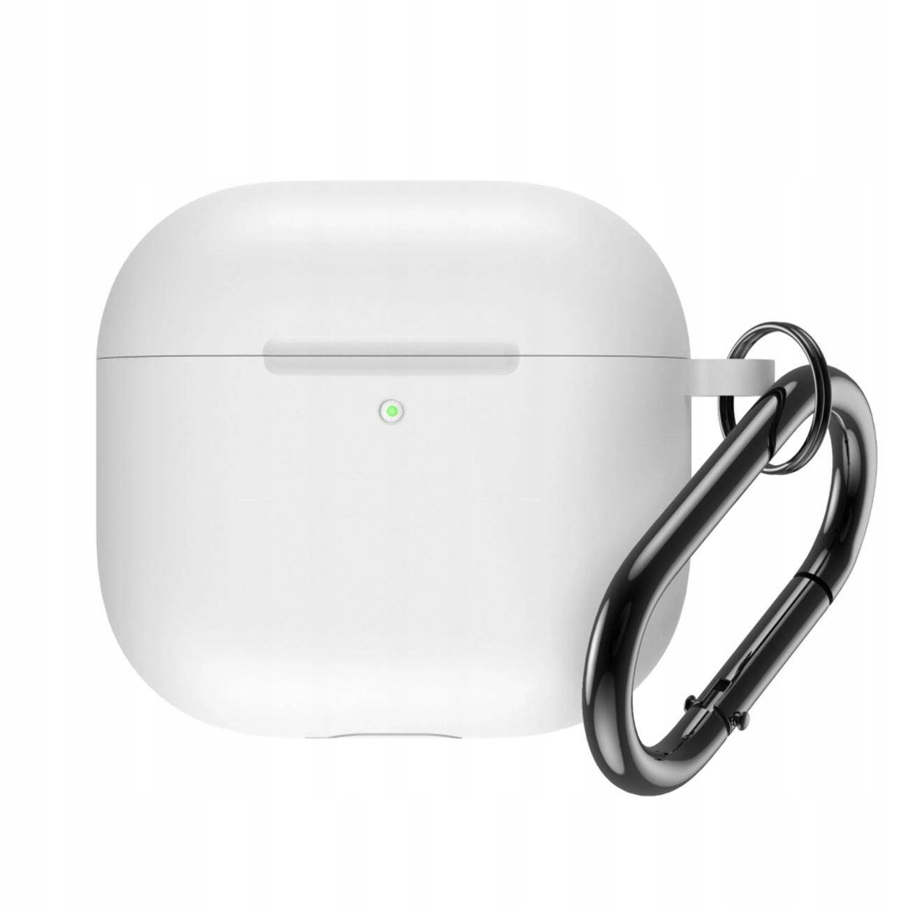 Silicone Airpods Case With Hook etui do Airpods 4 White