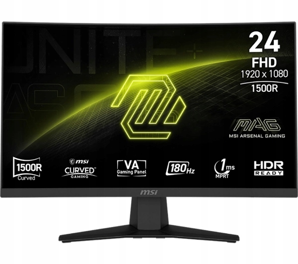 Zakrzywiony Monitor Msi Mag 244C 23,6'' Fhd Va 180Hz 1ms