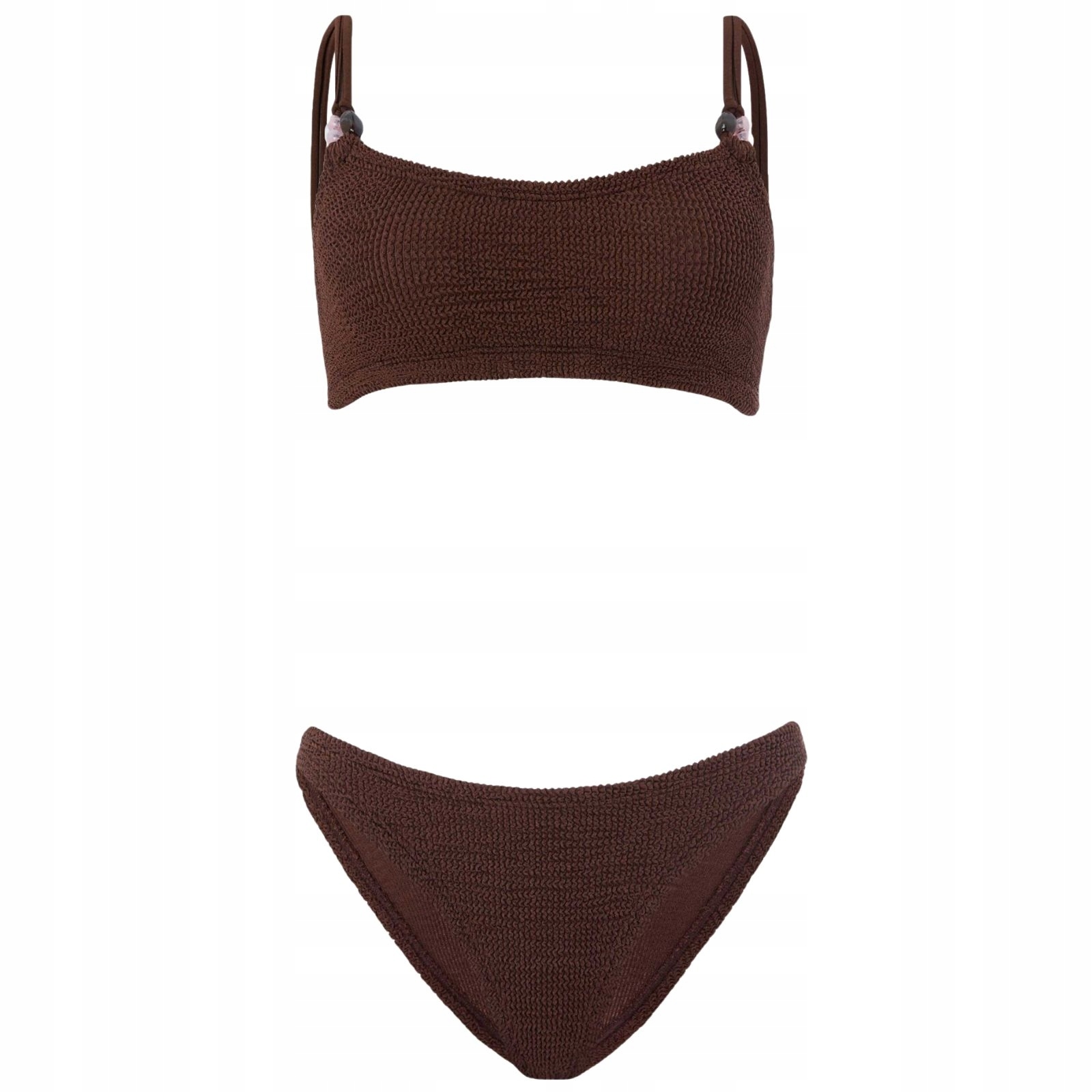 Bikini Cassie Beaded Metallic Chocolate Hnědá One size Hunza G