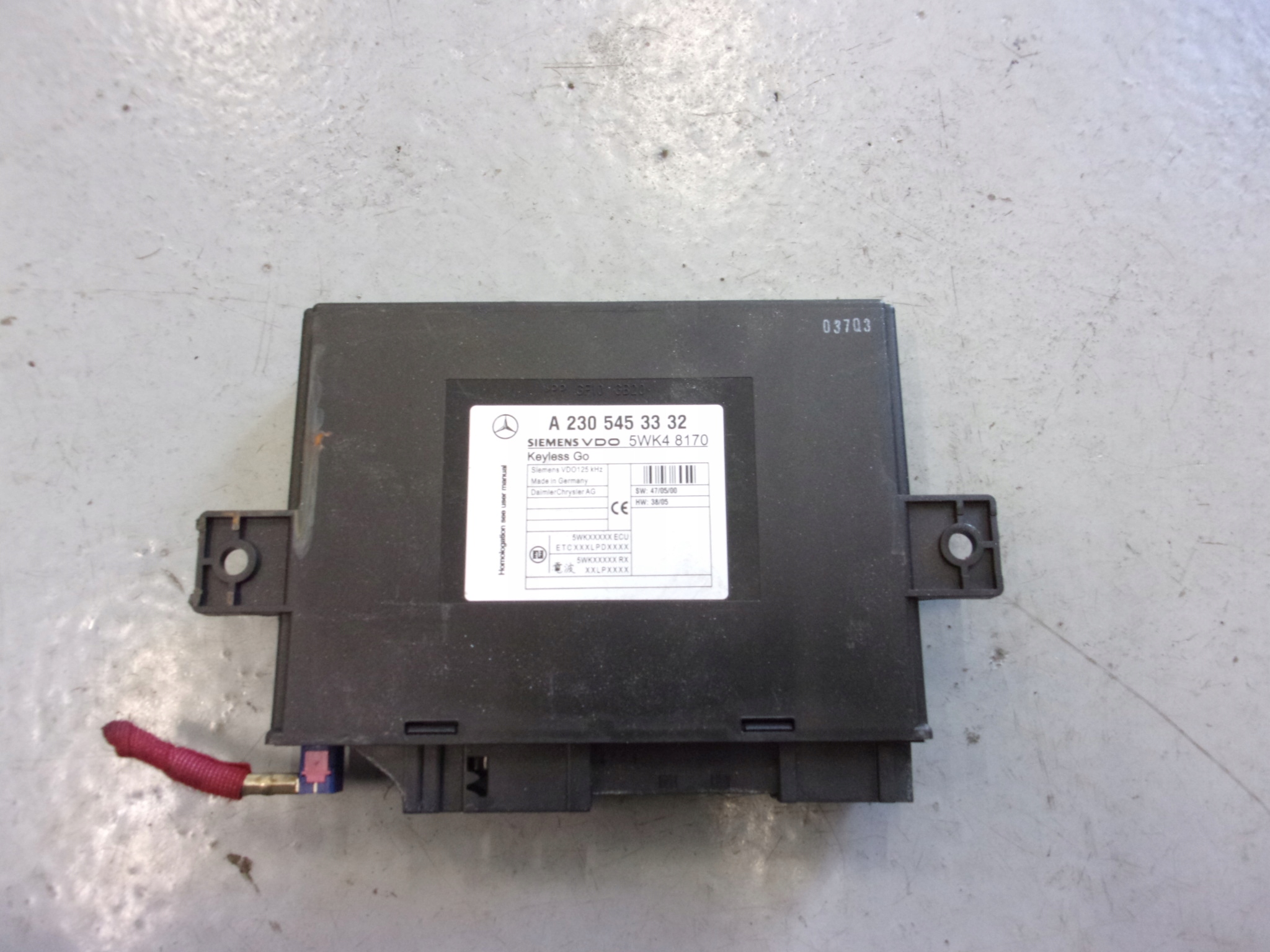 R230 SL 55 AMG control unit KEYLESS GO A2305453332