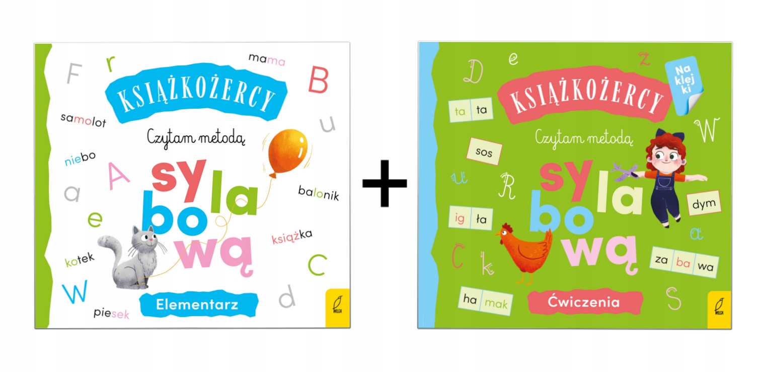 KSIĄŻKOŻERCY Czytam metodą sylabową ELEMENTARZ+ĆW