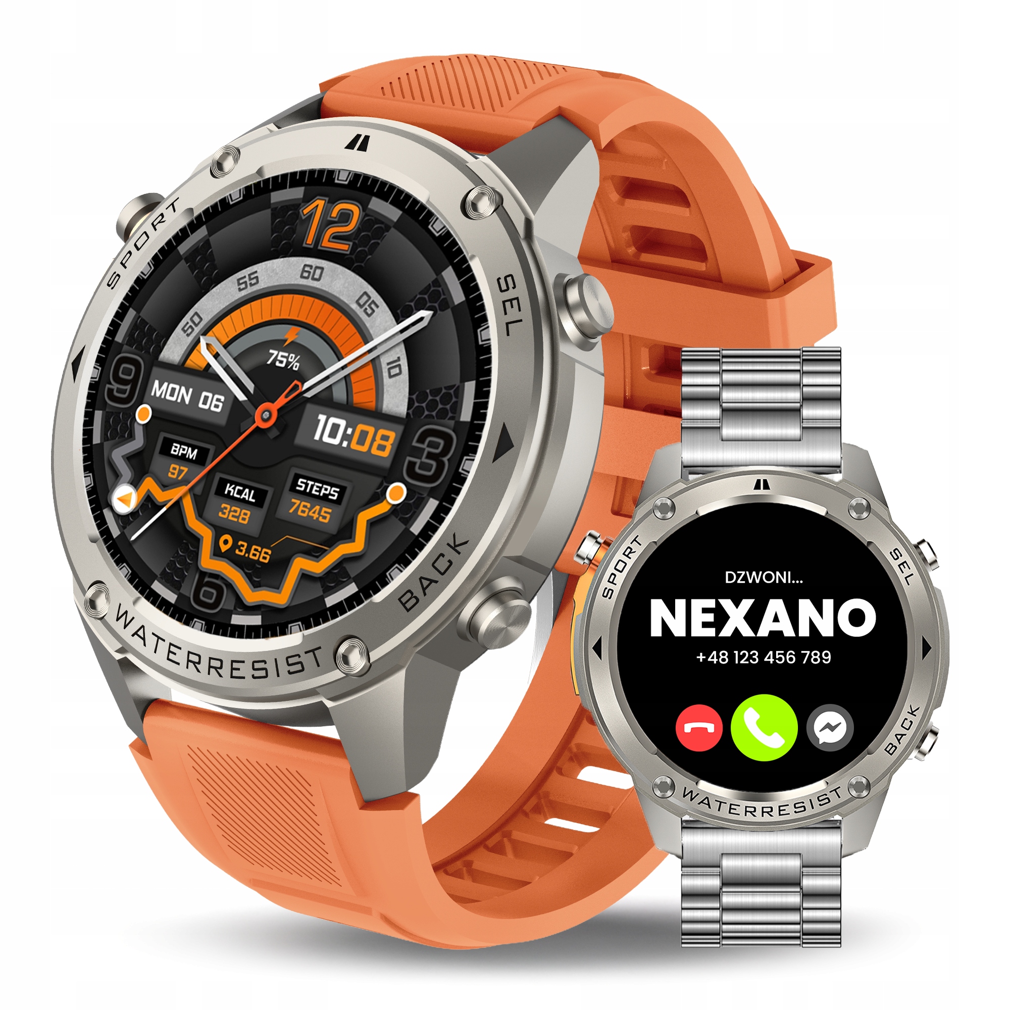 Smartwatch Zegarek Gps Męski Wodoodporny IP69K Rozmowy Sport Smart Watch