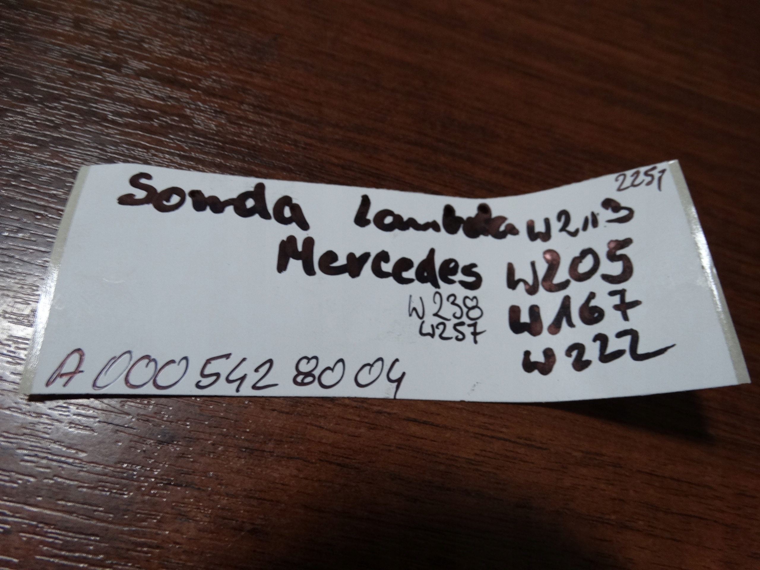IDEALNA SONDA LAMBDA MERCEDES W205 W167 W222 1