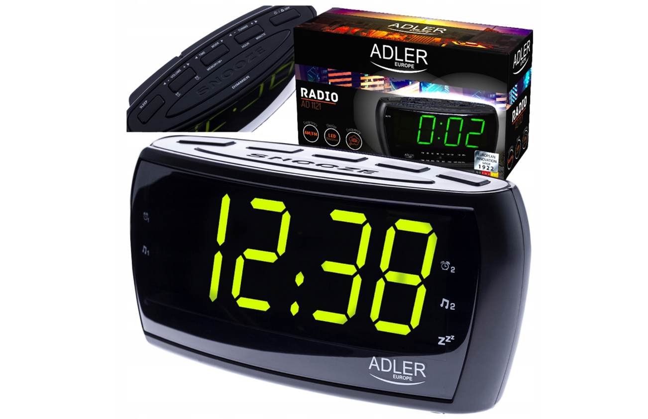 Radiobudzik Adler AD1121 FM AM LED drzemka