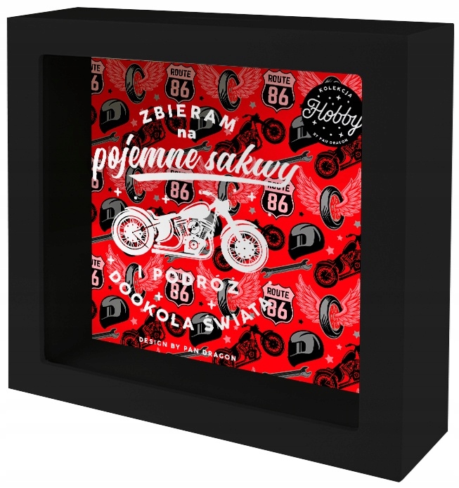 

Skarbonka Na Podróż Dookoła Świata Motocykl Kasa