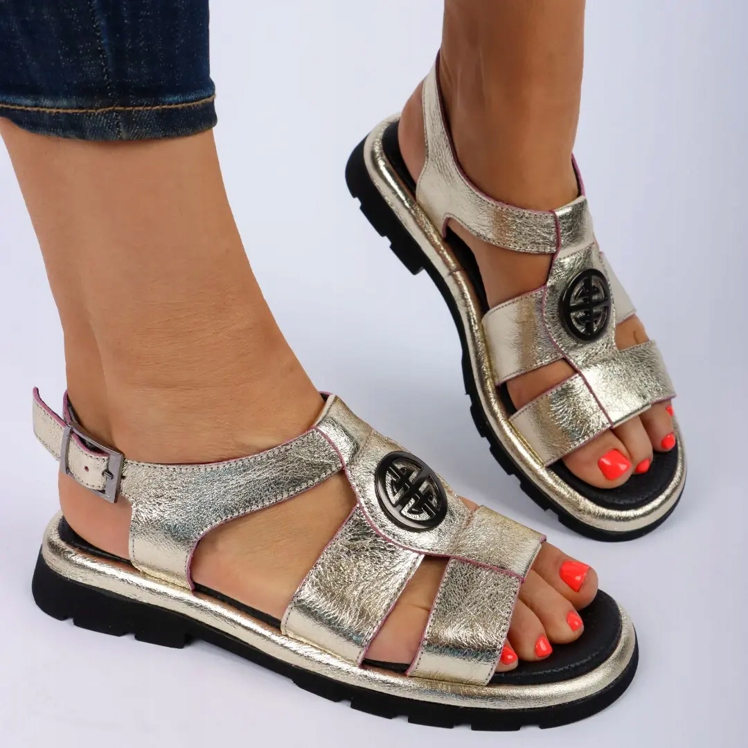 Dámské sandály Artiker 56C0689 zlaté 39, Zlatá