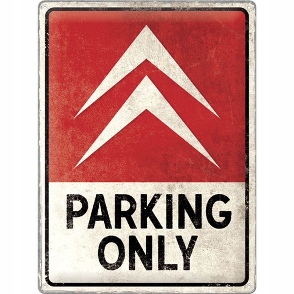 PLAKAT 30X40 CITROEN PARKING ONLY MOTO FAN AUTO