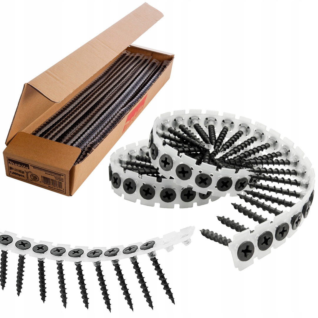 Wkręty na taśmie do metalu 35mm 1000szt G-k Makita