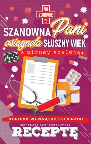

Kartka urodzinowa z receptą dla Kobiety JCX54