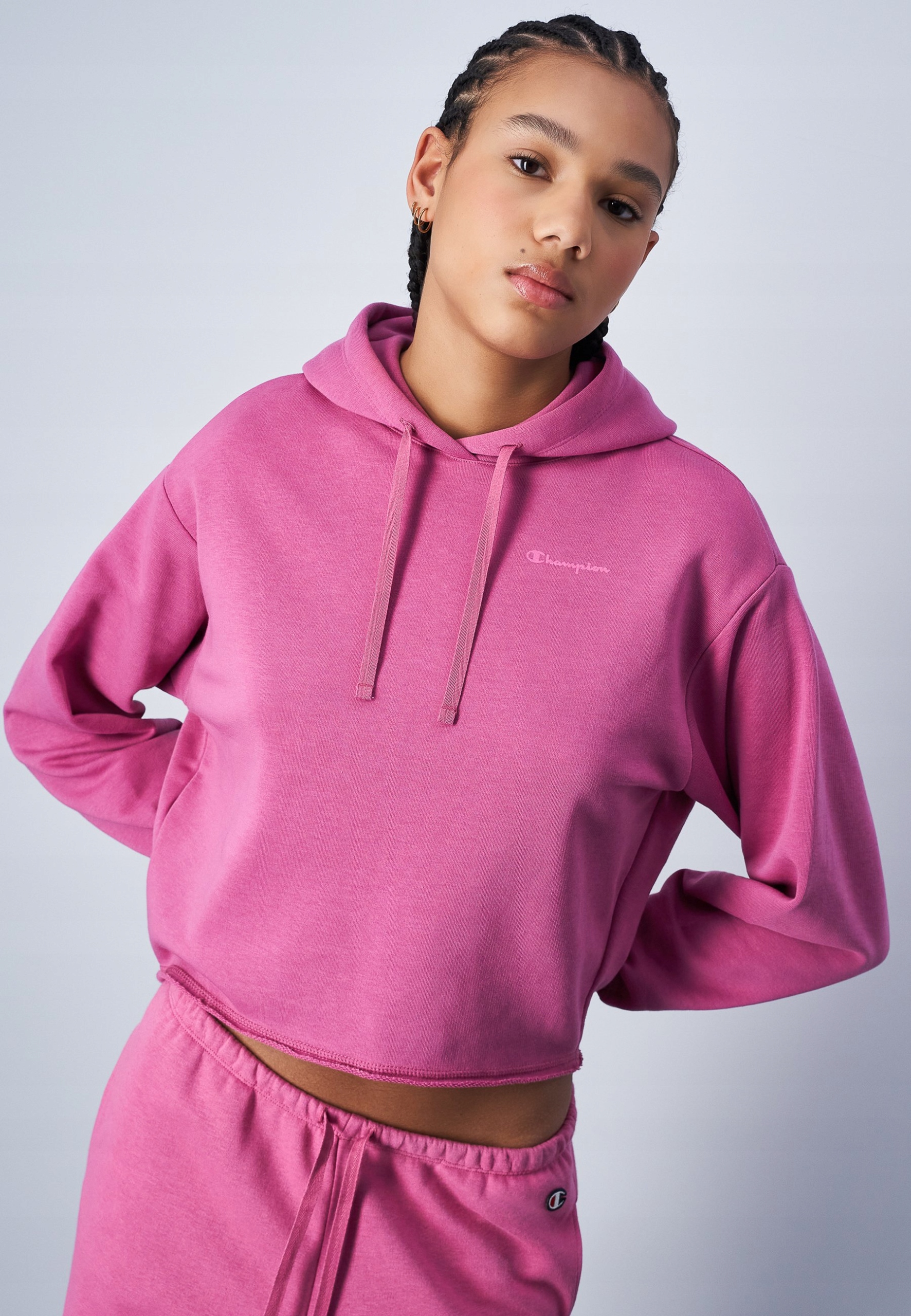 Mikina volnější kratší s kapucí Champion S