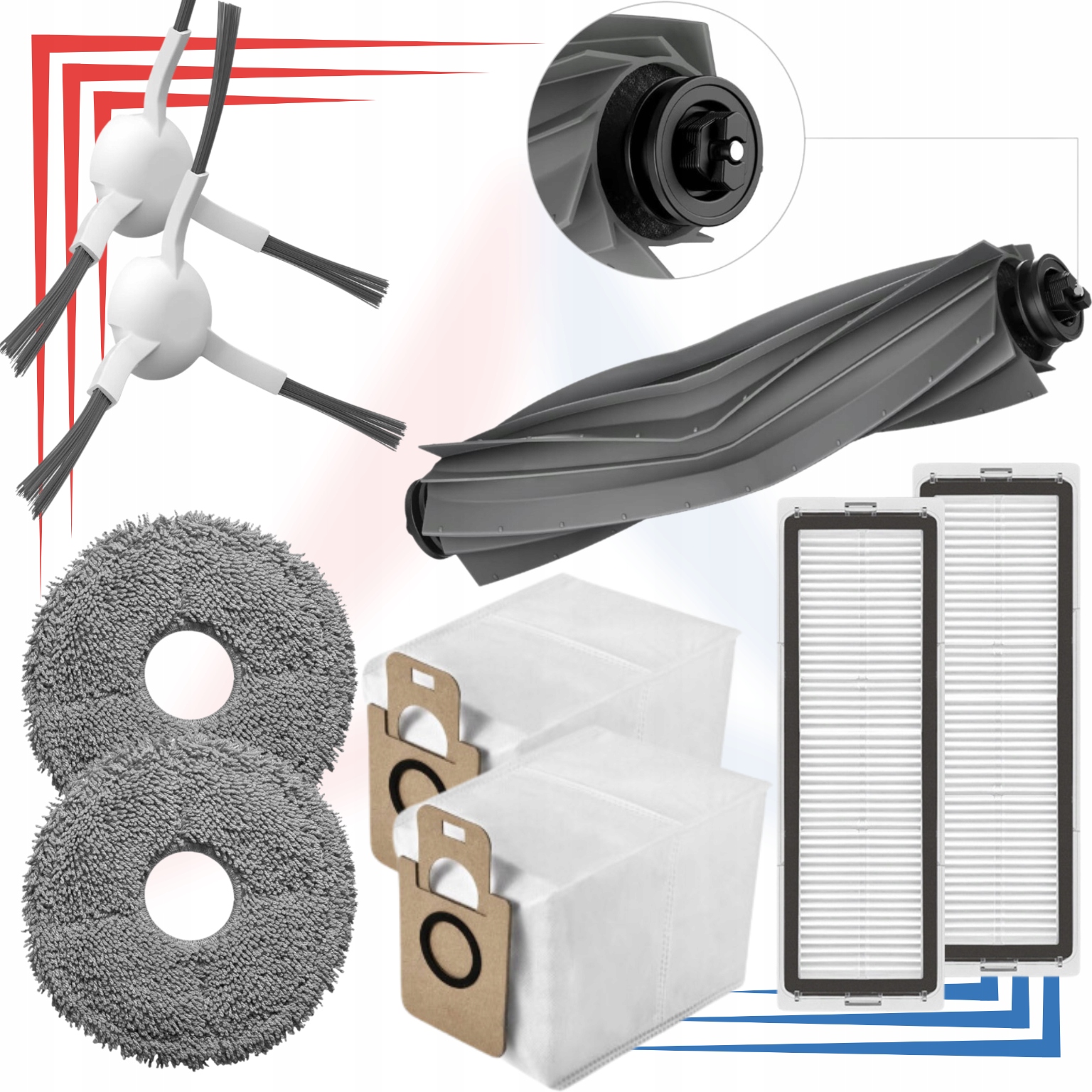 Zestaw do Xiaomi MI Robot Vacuum X10+/S10 Dreame L10/L10S zamienniki Marka Inna