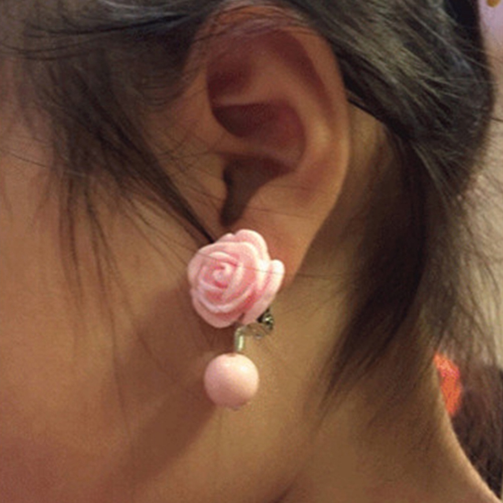 Klipsy na uszy dla dziewcząt - kreskówkowy wzór, bezbolesne i zastępcze Marka bez marki