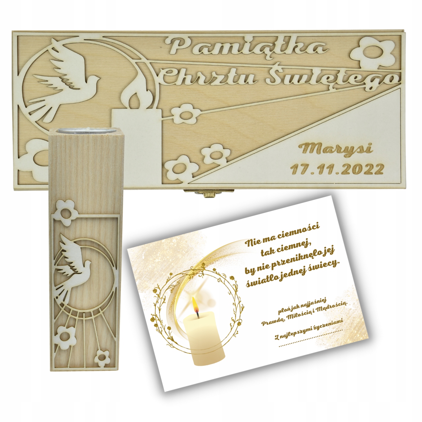 Pamiątka Chrztu Świętego ŚWIECA GRAWER Prezent Marka inna marka