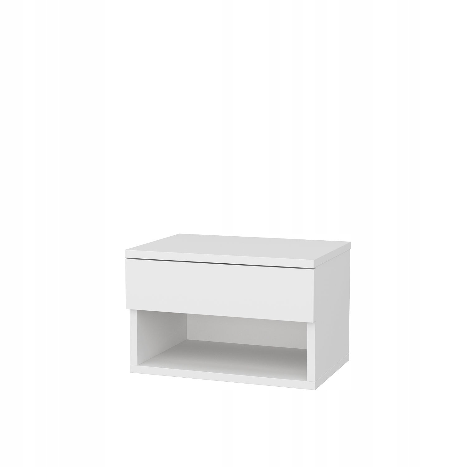 Asir Jamot nočná skrinka biela s zásuvkou 44,6×29×31,9 cm, doska 18 mm