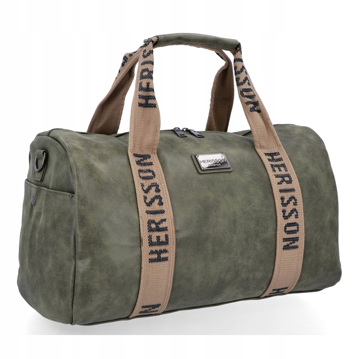 Cestovní kožená velká dámská taška pánská zelená Herisson HR2102A662