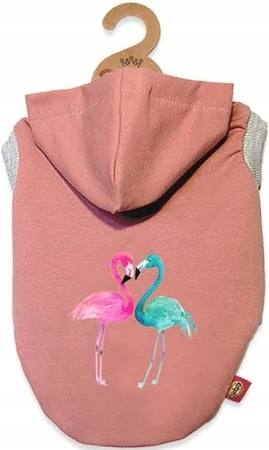 Pchełka Mikina fleecová Plameňáci pro psa růžová L