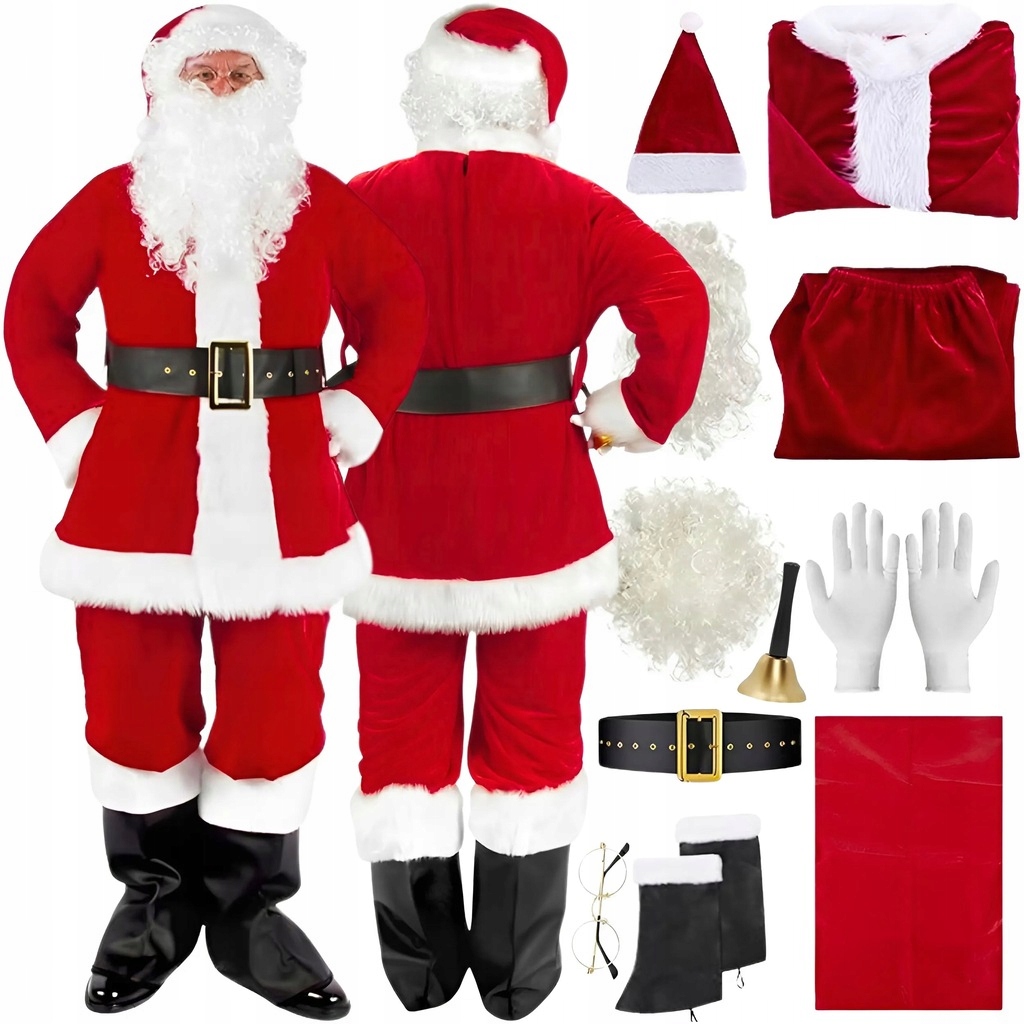 Profesionální Kostým Santa Claus Plyšový Kostým Premium 13EL