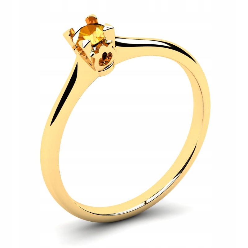 

Pierścionek Złoty Z Cytrynem 0,20CT