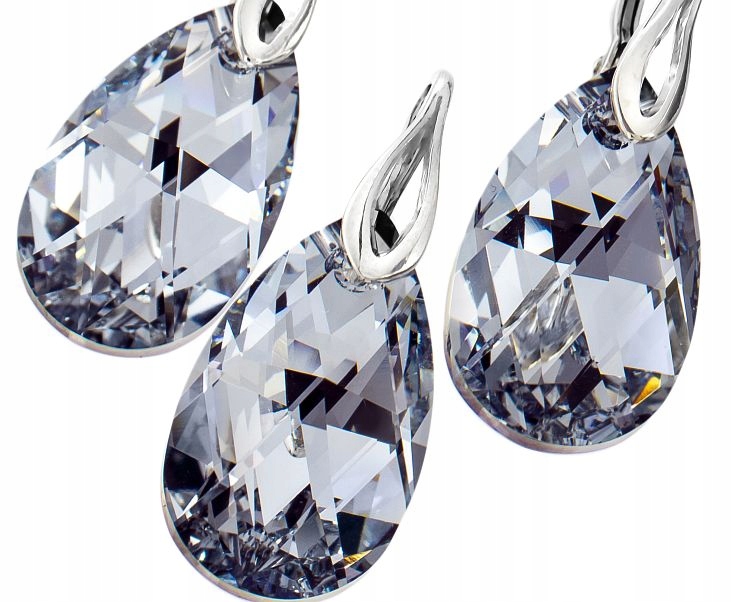 Krystaly Náušnice Přívěsek Comet Stříbro