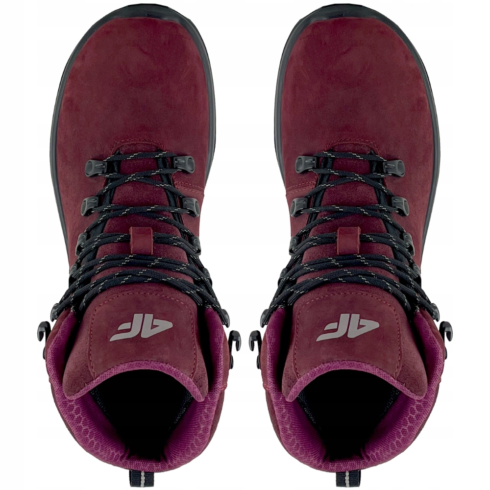 DAMSKIE BUTY 4F TREKKINGOWE W GÓRY WODOODPORNE SPORTOWE ZE SKÓRY r. 39 Model OBDH261