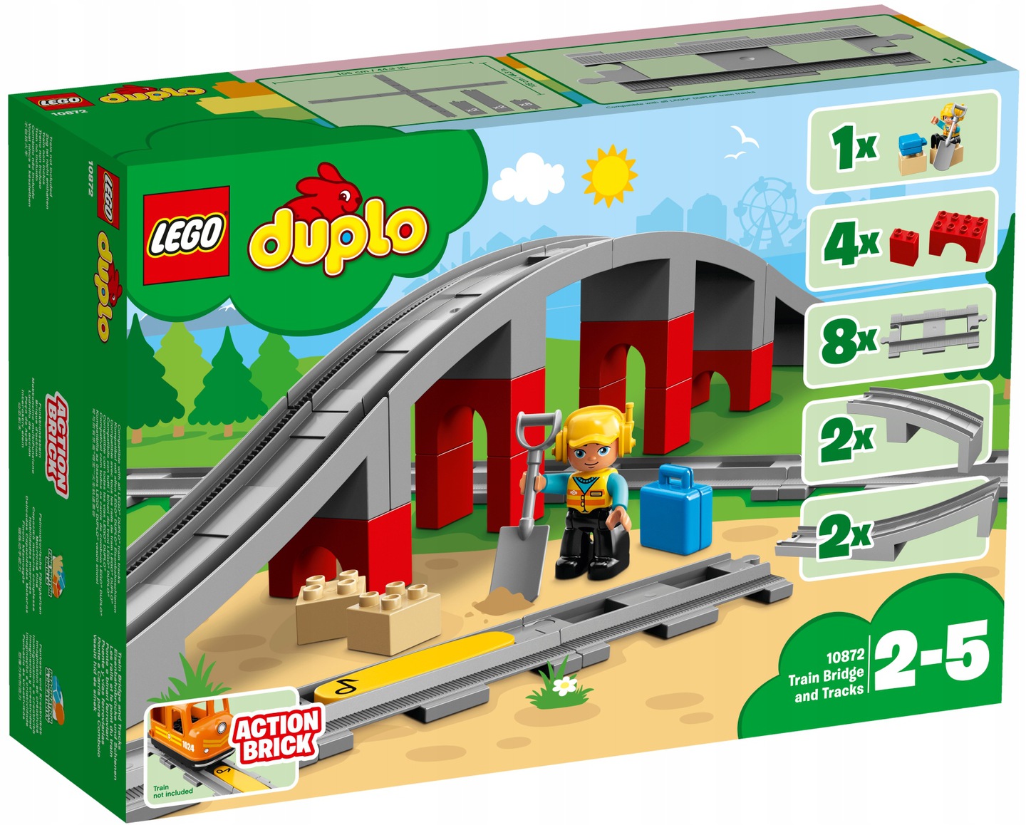 

Lego Duplo Tory kolejowe i wiadukt 10872 do 10874