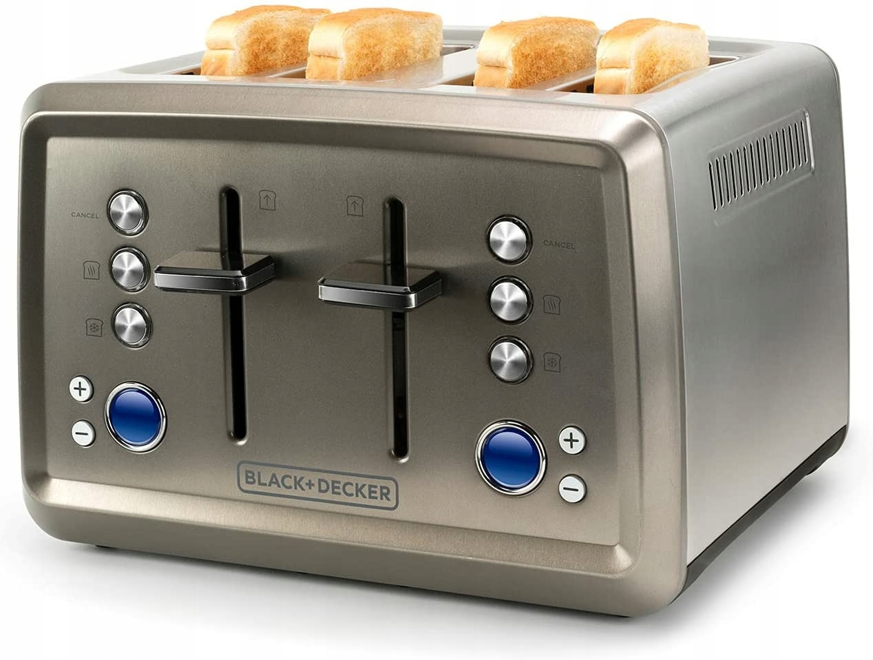 Topinkovač Black+Decker, BXTO1960E, 4 otvory na toasty, 6 úrovní výkonu, 1