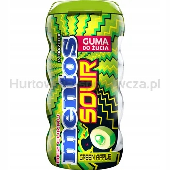 Levně Mentos Sour Gum Green Apple bottle 30 g