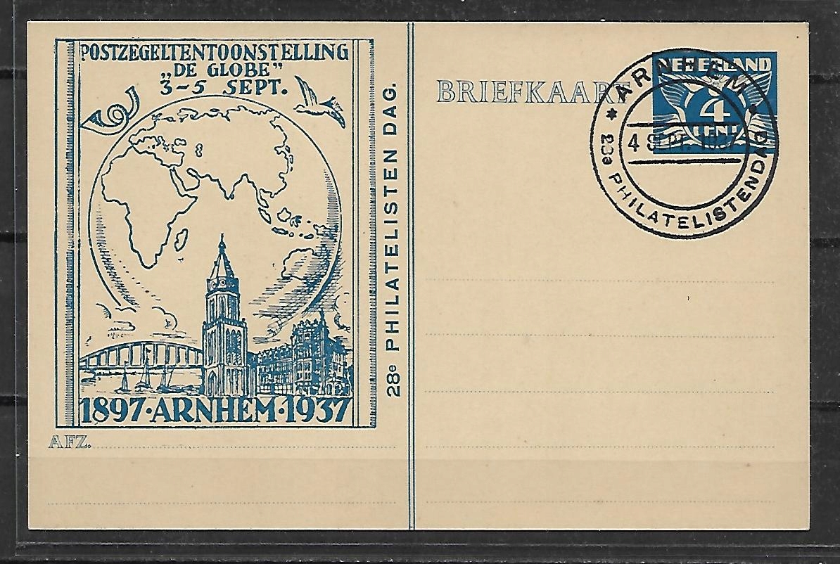 Cp.** HOLANDIA Z OKAZJI DNIA FILATELISTY ILUSTROWANA