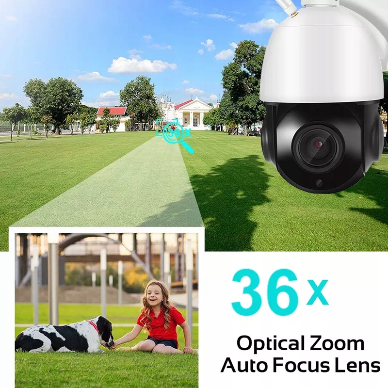 KAMERA OBROTOWA WiFi Zewnętrzna 360° zoom optyczny 36x Marka Inna