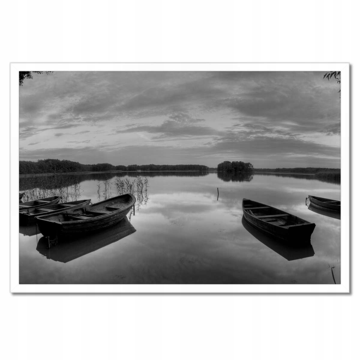 Plakáty v rámu 60x40 lodě na jezeře