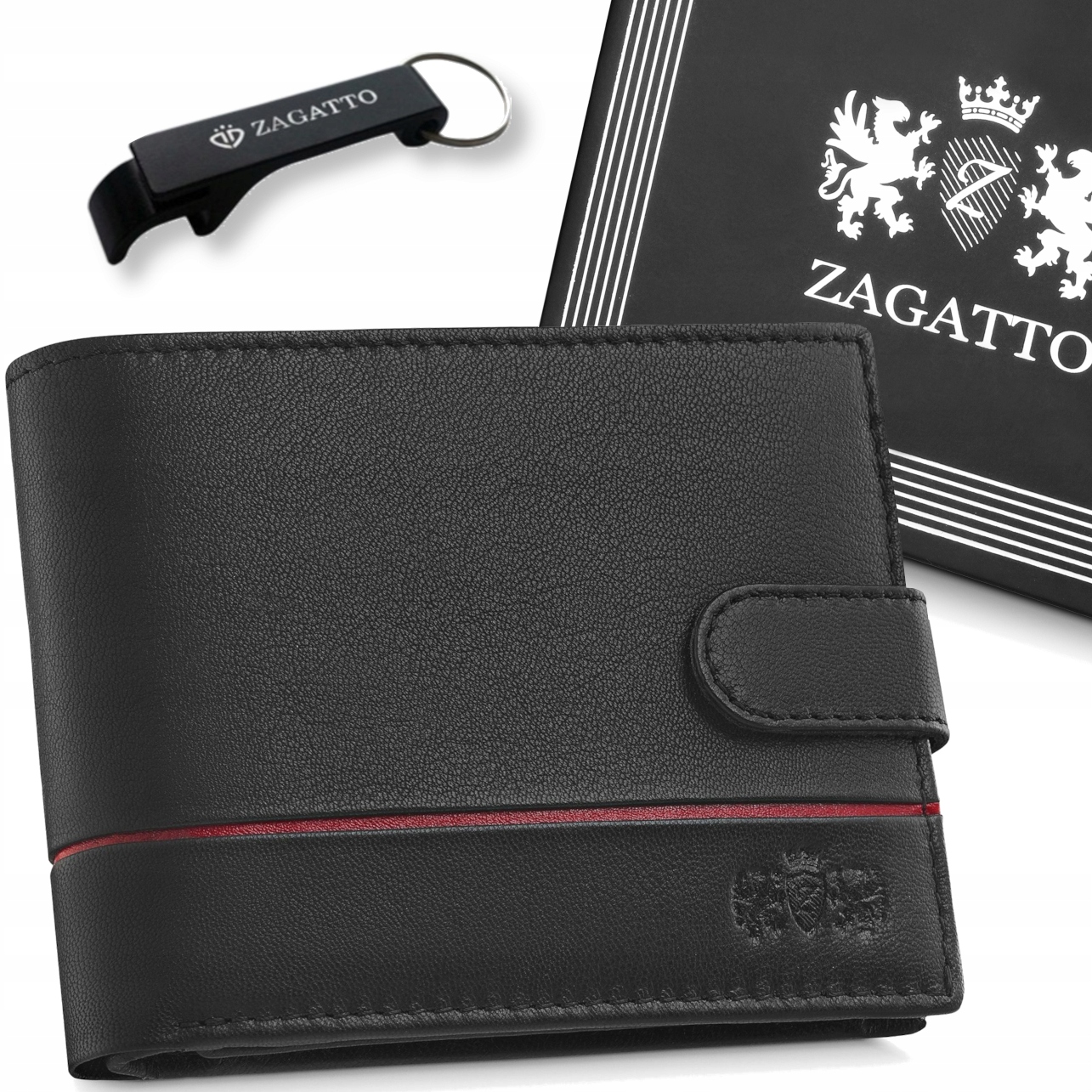 

Zagatto Portfel męski skórzany skóra ochrona Rfid
