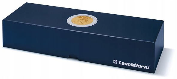 Krabička, archivační kazeta Leuchtturm Logik na 40 mincí 2 Euro